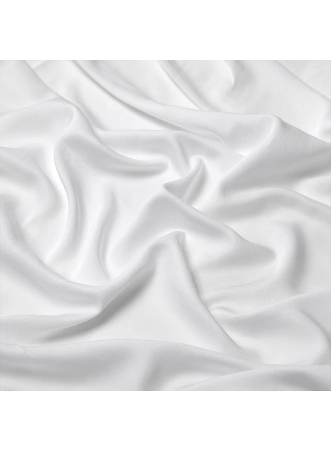 HYPREST Queen Sheets, Rayon Derived from Bamboo, Extra Deep Pocket, White, 4 Piece Set, Fits 18"-24" Mattresses - Image 4